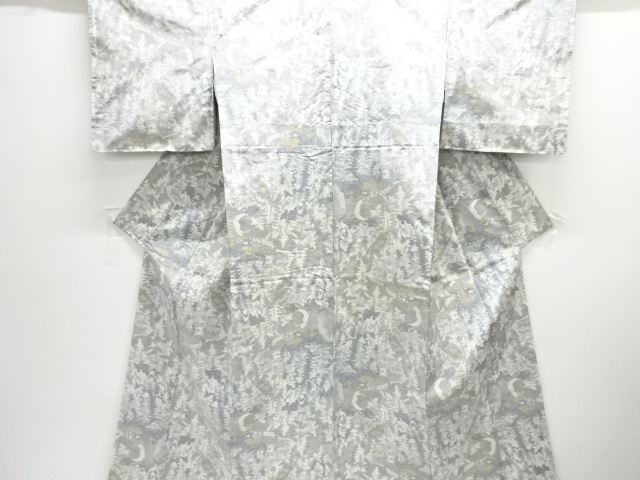 JAPANESE KIMONO / TSUMUGI / UNUSED / WOVEN WATERMILL
